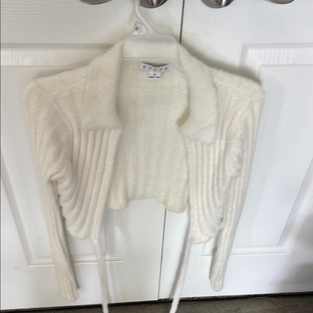 HYFVE White Shrug Sweater